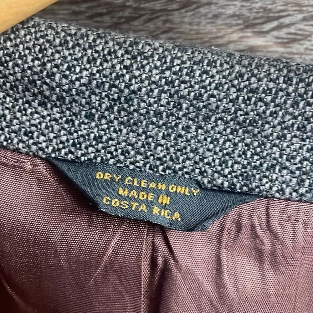 John Henry Mens Wool/Poly Blend Suit Jacket, Size 46R, Black/Grey